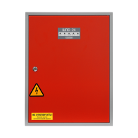 Шкаф для установки приборов системы "Орион" на DIN рейки ШПС-24 исп.10 красная дверь для систем безопасности