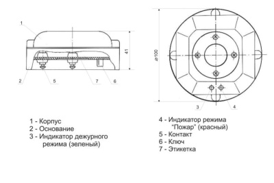 Инфракрасный извещатель пламени ИП332-1/3 «НАБАТ 3» обыкновенное исполнение, IP54  для системы пожарной сигнализации
