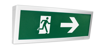 Оповещатель световой адресный С2000-ОСТ исп.12 с надписью "Человек вправо" для систем безопасности