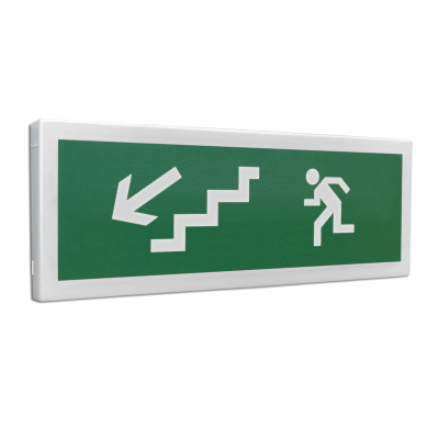 Оповещатель световой адресный С2000-ОСТ исп.09 с надписью "человек влево вниз" для систем безопасности