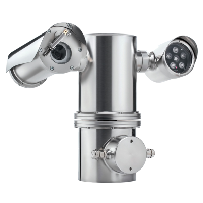  БЕРКУТ-ОПУ-Ex-Н-IP3 - видеокамера на опорно-поворотном устройстве с ИК-прожектором взрывозащищенная IP для систем видеонаблюдения 3.0 Мп