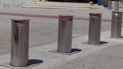 Механические противотаранные болларды с ручным подъемом для системы контроля и управления доступом