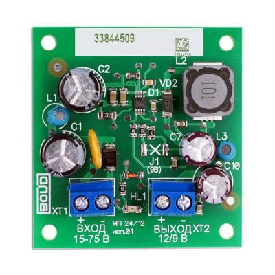 Модуль преобразователя МП 24/12В исп.01 для систем безопасности