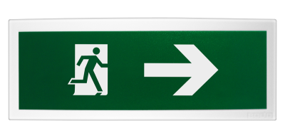 Оповещатель световой адресный С2000-ОСТ исп.12 с надписью "Человек вправо" для систем безопасности