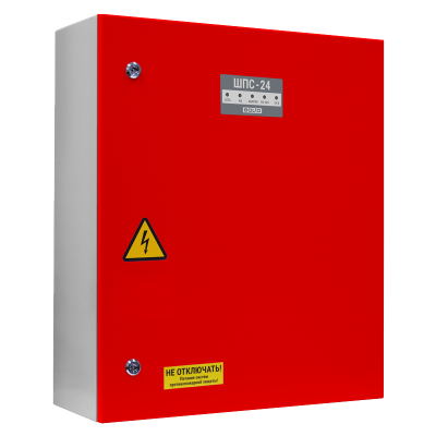 Шкаф для установки приборов системы "Орион" на DIN рейки ШПС-24 исп.12 красная дверь для систем безопасности